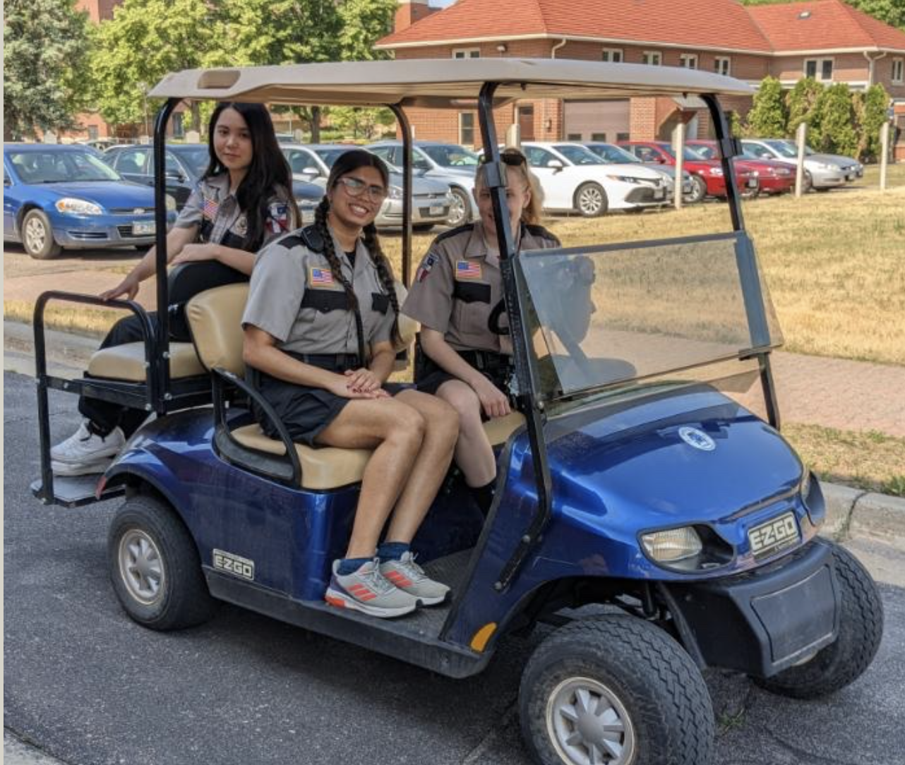 CSB Security on Golf Cart